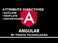 Part 7 Angular Tutorial Attribute directives Angular Templates NgContainer NgTemplate