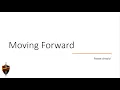 Moving Forward