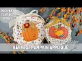 Felt Stitching Harvest Pumpkin Applique - Poshta Design
