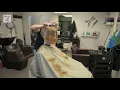 2025-09 Martina - long wavy blond cut to bob with buzzed nape