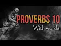 The book of Proverbs chapter 10 KJV Bible reading