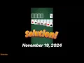 Mobilityware 11-19-2024 Nov 19 2024 Solitaire Daily Challenge Solution