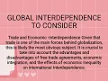GLOBAL INTERDEPENDENCE