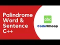Strings - Palindrome word sentence program using C
