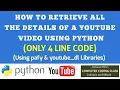 Extract Youtube Details in Python how to scrape youtube data in python YouTube Statistics