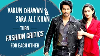 Download Sara Ali Khan \u0026 Varun Dhawan turn fashion critics to review each others looks | Coolie No 1 MP3