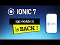 Ionic - app module ts is Back Learn to transform app from Modular to Standalone Approach