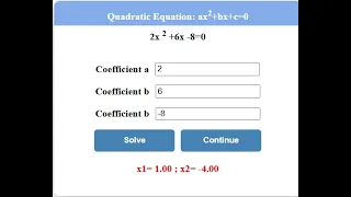 How to use HTML and JavaScript to Solve the Quadratic Equation