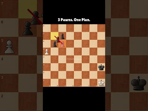 3 Pawns Vs 3 Pawns ♟️ | #chess #chessmemes #funnychess