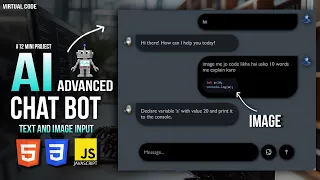 Build AI Advanced ChatBot Using HTML CSS JS Mini Project