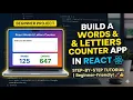 Build a Words Letters Counter App in React Beginner Project Tutorial