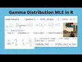 Gamma Distribution MLE in R Programming Language
