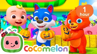 JJ & The Animal Pumpkin Patch 🎃 CoComelon Animal Time Nursery Rhymes & Kids Songs | After School