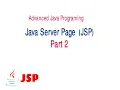 Advanced Java Java Server Page JSP Part 2