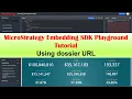 Using your dossier URL in Embedding SDK Playground