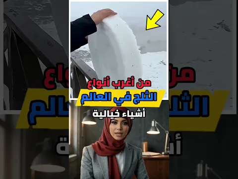 من أغرب أنواع الثلج ربما ستراها لأول مرة  !!🤯