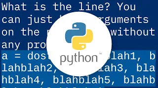 How can I do a line break line continuation in Python