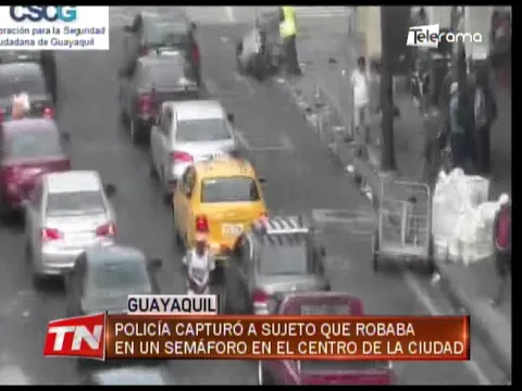 Policía capturó a sujeto que robaba en un semáforo en el centro de la ciudad