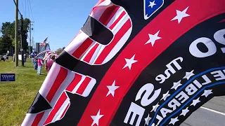 Trump Supporters Line Route 61 in Schuylkill County PA