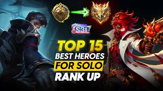 Download TOP 15 BEST HEROES TO SOLO RANK UP TO MYTHICAL IMMORTAL FASTER | SEASON 31 - BEATS MP3