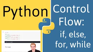 Python for Data Analysis Control Flow if else for while