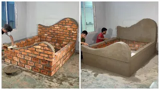 DIY Brick Bed Makeover That Looks Amazing | Step-by-step tutorial 