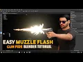 Gun fire in blender l Muzzle flash l Blender tutorial