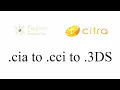 Azahar and Citra convert to cci and .3ds
