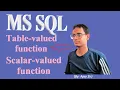 SQL Tutorial for Beginners in Hindi table valued function scalar valued function SQL function