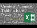 Create A Parameter Table For Your Power Queries