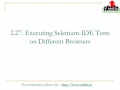 File format and Executing selenium IDE Test on different Browsers