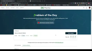 GFG POTD Queue Using Two Stacks 09-03-22