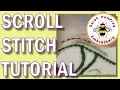 Hand Embroidery - Scroll stitch tutorial Embroidery for beginners