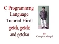 C Programming Language Tutorial in Hindi 42 getchar getche and getch difference and putchar function