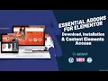 Essential Addons For Elementor Download Installation Content Elements Access