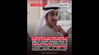 El vicepresidente José Manuel Restrepo se reunió con el embajador de Emiratos Árabes Unidos.