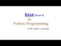 List in Python Programming Part 4