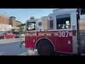FDNY ENGINE 307 RESPONDING FROM QUARTERS USING THE RUMBLER