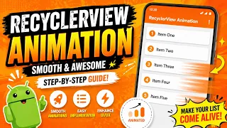 ANDROID - RECYCLERVIEW ANIMATION TUTORIAL IN JAVA