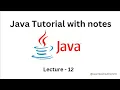 Abstraction in java OOPs in java Abstract class and interface lecture 12