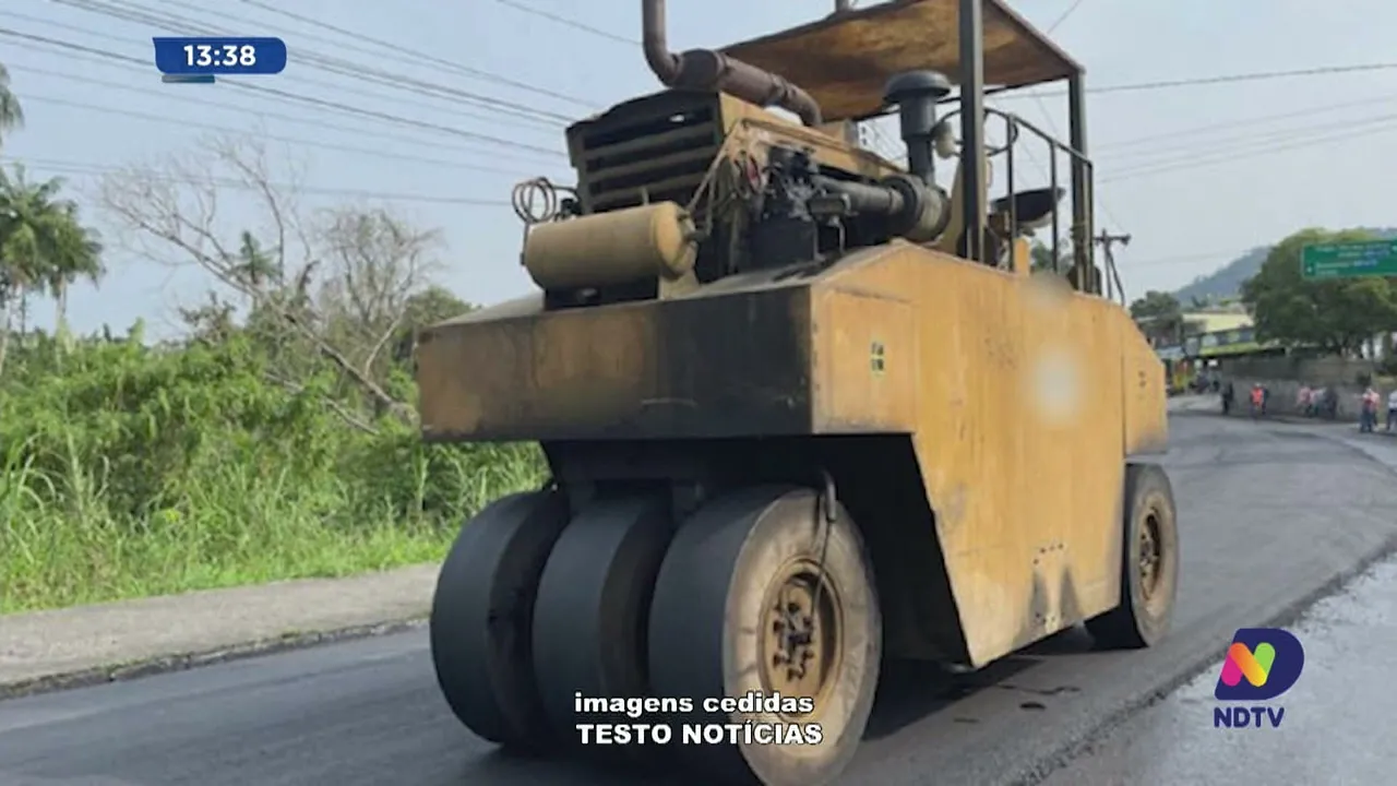 Trabalhador morre após ser atropelado por rolo compressor