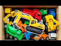 Toy Construction Trucks Surprise Excavator Dump Mixer Crane Roller Song for Kids
