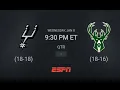Milwaukee Bucks San Antonio Spurs Live Scoreboard NBA on ESPN