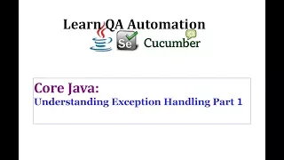 Detail Understandings of Exception Handling Part 1