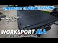 WorkSport AL4 Hard folding Tonneau Cover installed on a 2024 Chevrolet Silverado 2500 High Country