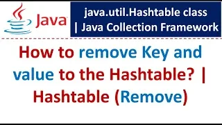 How to remove Key and value to the Hashtable Hashtable Remove