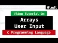 User Input for an Array in C Programming Language Tutorial in Hindi