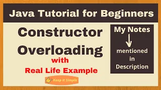 Constructor Overloading in Java Java for Beginners