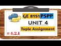 GE 8151 PSPP NOTES 4 2 1 Tuple Assignment