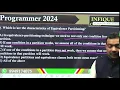 RPSC Programmer Vacancy 2024 Rajasthan CLASS 05 SAD BY MOGA SIR INFIQUE CLASSES